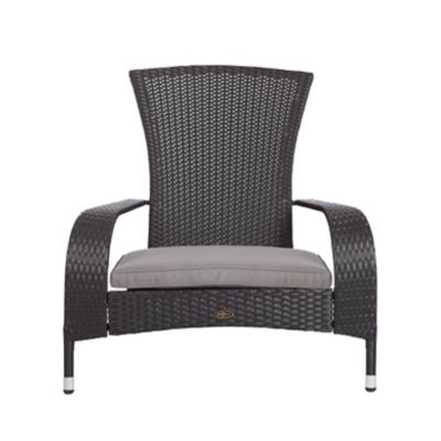Image showing  Coconino Wicker Chair with Cushion, Black/Gray