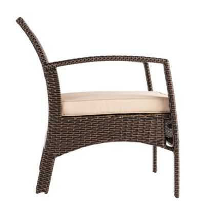 Image showing 3 th Patio Sense Bondi Wicker Outdoor Patio Armchair, Mocha Finish