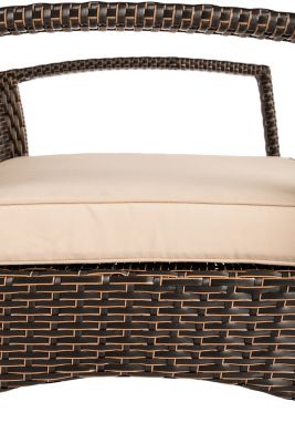 Image showing 5 th Patio Sense Bondi Wicker Outdoor Patio Armchair, Mocha Finish