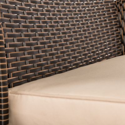 Image showing 6 th Patio Sense Bondi Wicker Outdoor Patio Armchair, Mocha Finish