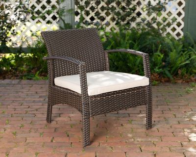 Image showing 7 th Patio Sense Bondi Wicker Outdoor Patio Armchair, Mocha Finish