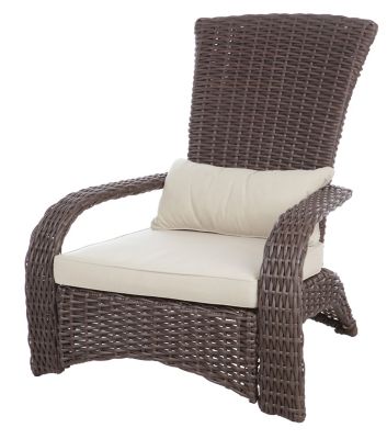 Patio Sense Deluxe Coconino Wicker Chair, Mocha Finish