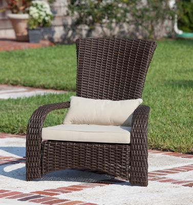 Image showing 1 th Patio Sense Deluxe Coconino Wicker Chair, Mocha Finish