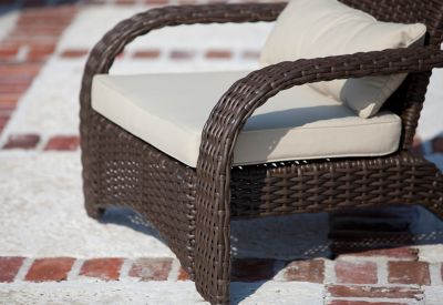 Image showing 3 th Patio Sense Deluxe Coconino Wicker Chair, Mocha Finish