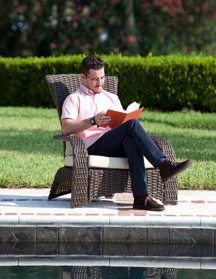 Image showing 4 th Patio Sense Deluxe Coconino Wicker Chair, Mocha Finish