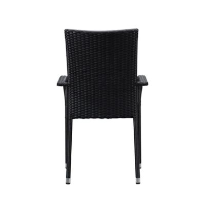 Image showing 5 th Patio Sense 4 pc. Morgan Outdoor Wicker Chair Set, Black