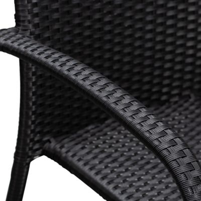 Image showing 7 th Patio Sense 4 pc. Morgan Outdoor Wicker Chair Set, Black