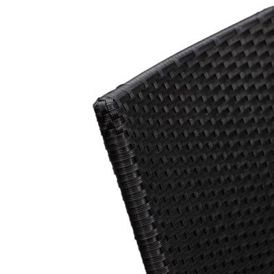 Image showing 9 th Patio Sense 4 pc. Morgan Outdoor Wicker Chair Set, Black