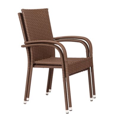 Image showing  Morgan Outdoor Wicker Chair, Mocha Finish