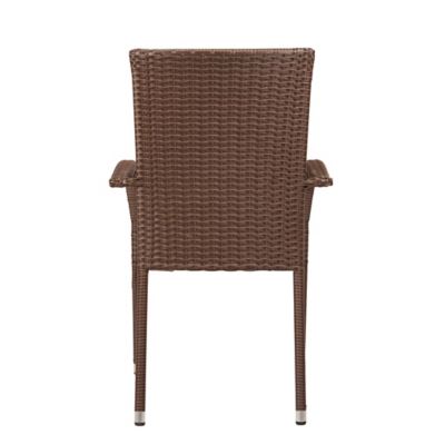 Image showing 5 th Patio Sense Morgan Outdoor Wicker Chair, Mocha Finish