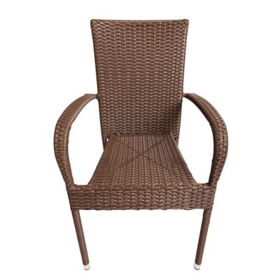 Image showing 8 th Patio Sense Morgan Outdoor Wicker Chair, Mocha Finish