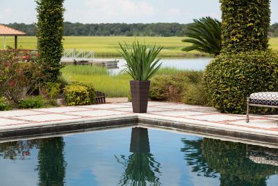 Image showing  Wicker 2 pc. Alto Planter Set with Removable Drain Plug