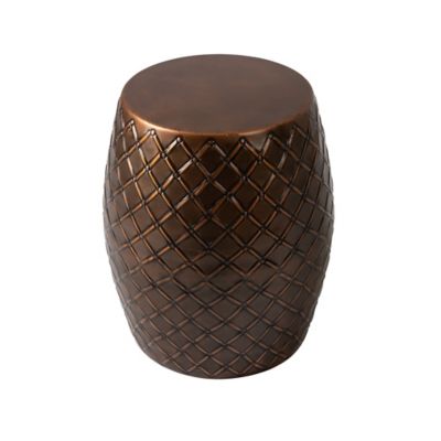 Image showing  Braga Metal Stool-Table-Container, Copper Finish