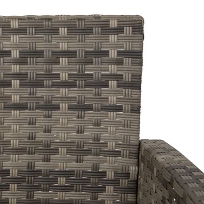 Image showing  4 pc. Jareth Wicker Patio Set, Weathered Gray Finish