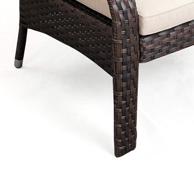 Image showing  3 pc. Miles Wicker Patio Conversation Set, Mocha Finish