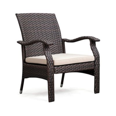 Image showing  3 pc. Miles Wicker Patio Conversation Set, Mocha Finish
