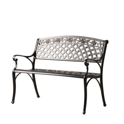 Image showing  40 in. Scarlet Aluminum Patio Bench, Antique Bronze