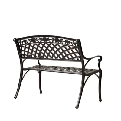 Image showing  40 in. Scarlet Aluminum Patio Bench, Antique Bronze