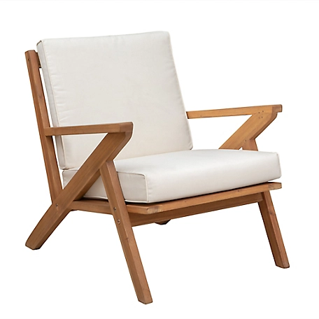 Patio Sense Olso Wooden Patio Armchair, 26 in. x 31 in. x 30 in.