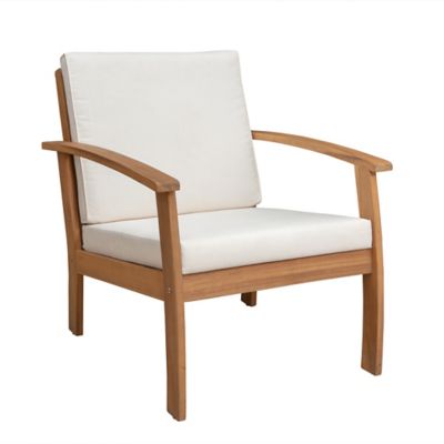 Patio Sense Lio Wooden Patio Armchair, 27 in. x 32 in. x 29 in.