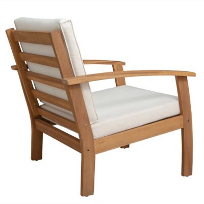 Image showing  Lio Wooden Patio Armchair, 27 in. x 32 in. x 29 in.