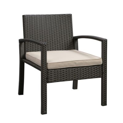 Image showing  3 pc. Wicker Bern Balcony Conversation Set, 23 in. x 23 in. x 28 in., Mocha Finish