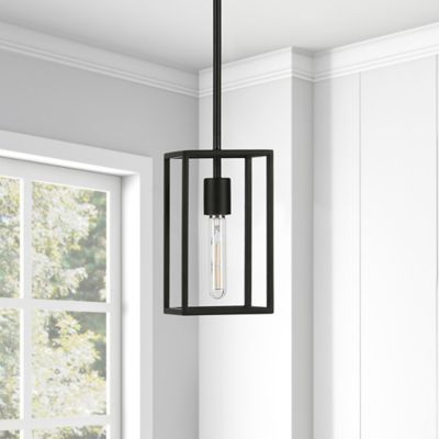 Image showing  1-Light Cuadro Square Framed Pendant Light