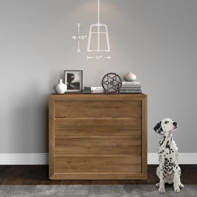 Image showing 6 th Hudson&Canal 1-Light Marduk Metal and Fabric Shade Pendant Light