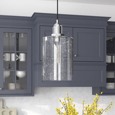 Hudson&Canal Nora Pendant Light, 8 ft. Polyester Weave Cord