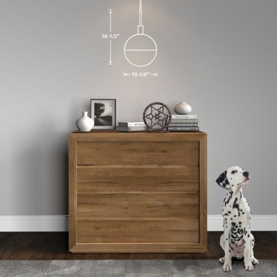 Image showing 8 th Hudson&Canal 1-Light Orb Globe Frosted Glass Pendant Light, Brass