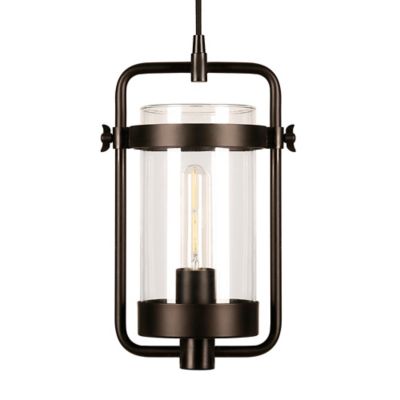 Image showing  1-Light Orion Industrial Metal and Glass Pendant Light