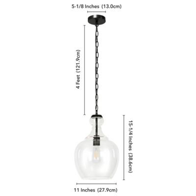 Image showing  1-Light Westford Glass Pendant Light