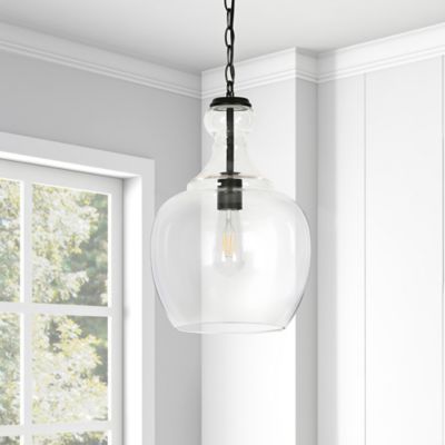 Image showing 7 th Hudson&Canal 1-Light Westford Glass Pendant Light