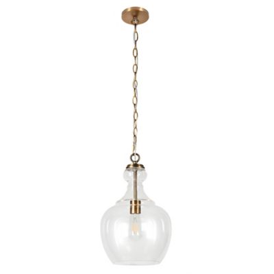 Hudson&Canal Westford Glass Pendant Light, 6 Ft. Cord