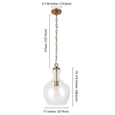 Image showing 4 th Hudson&Canal 1-Light Westford Glass Pendant Light