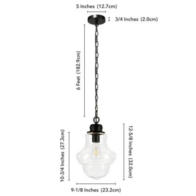 Image showing  1-Light Annie Glass Pendant Hanging Light