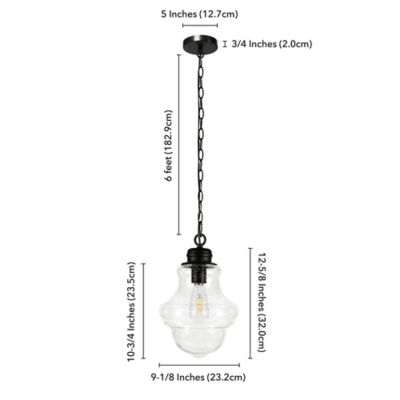 Image showing  1-Light Annie Glass Pendant Hanging Light