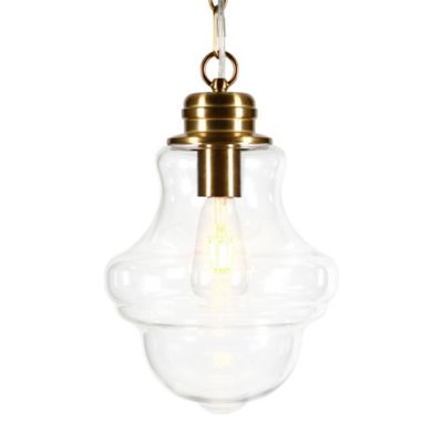 Image showing  1-Light Annie Glass Pendant Hanging Light