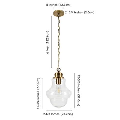 Image showing  1-Light Annie Glass Pendant Hanging Light