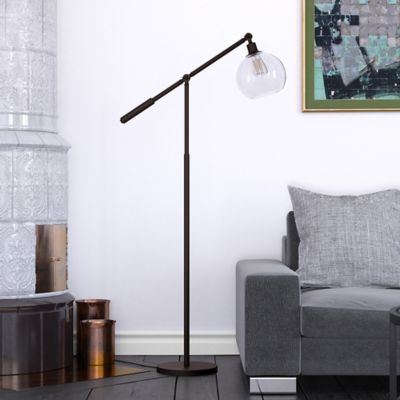 Image showing  Dardan Floor Lamp in Blackened Bronze, 8 ft. Cord