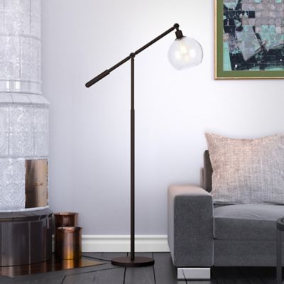 Image showing  Dardan Floor Lamp in Blackened Bronze, 8 ft. Cord