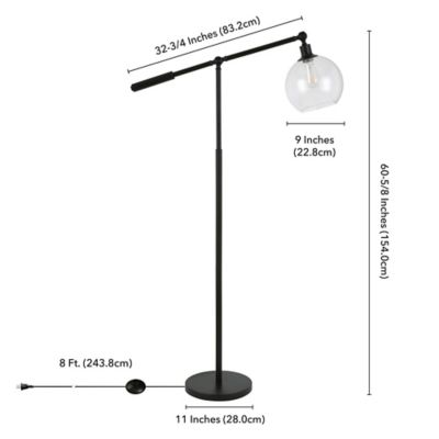 Image showing  Dardan Floor Lamp in Blackened Bronze, 8 ft. Cord