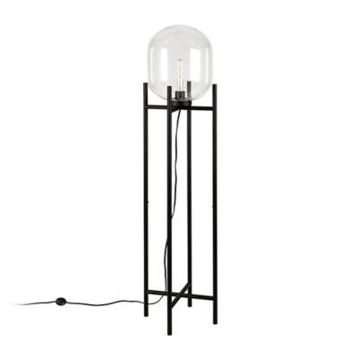 Hudson&Canal Edison Blackened Bronze Floor Lamp, 6 ft. Cord