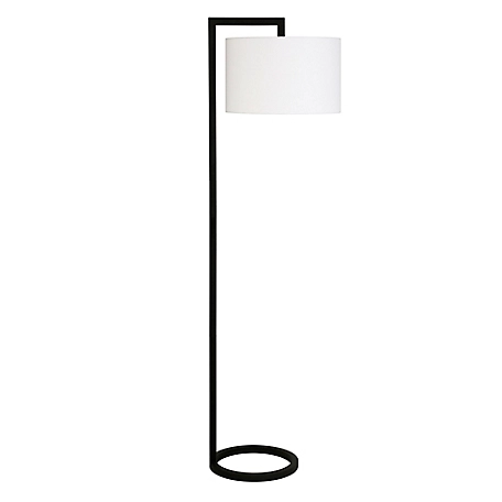 Hudson&Canal Grayson Floor Lamp with Fabric Shade, 8 ft. Cord