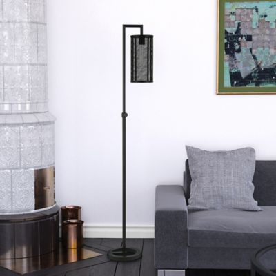 Image showing  Parthen Floor Lamp in Blackened Bronze, 8 ft. Cord