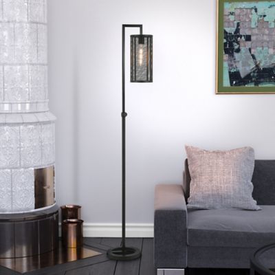 Image showing  Parthen Floor Lamp in Blackened Bronze, 8 ft. Cord