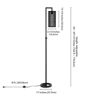 Image showing  Parthen Floor Lamp in Blackened Bronze, 8 ft. Cord