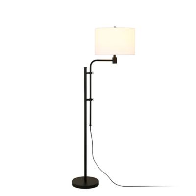 Image showing  71.5 in. Polly Height-Adjustable Blackened Bronze Floor Lamp, 8 ft. Cord