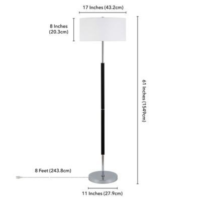 Image showing 4 th Hudson&Canal Simone Two-Tone Floor Lamp, 8 ft. Cord