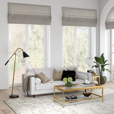 Image showing  Vidal Two Tone Brass and Matte Black Finish Floor Lamp, 8 ft. Cord